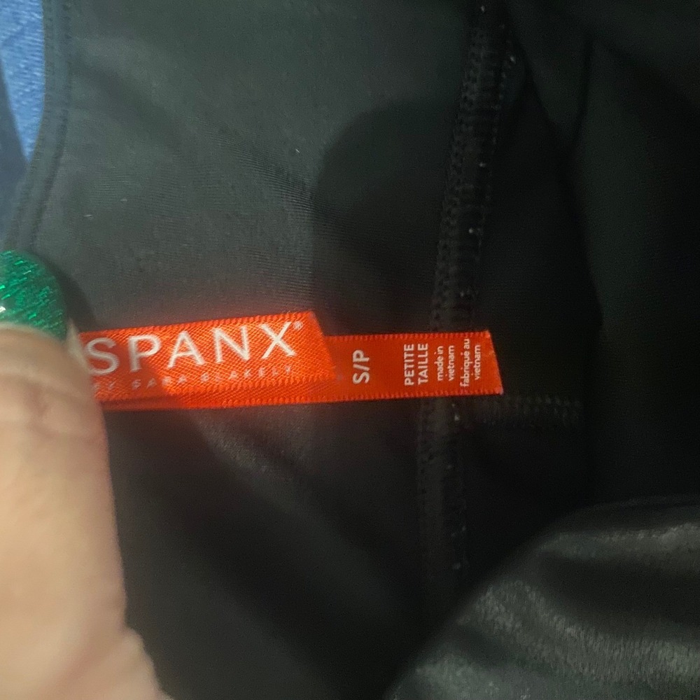 Spanx Faux Leather Leggings Women's Small Black High Waisted‎ Skinny Pants - Picture 3 of 3